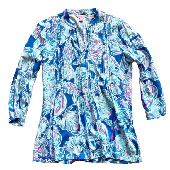 LILLY PULITZER Sarasota Tunic Top Size Small Preppy Classic Modest Stylish - Picture 9 of 9